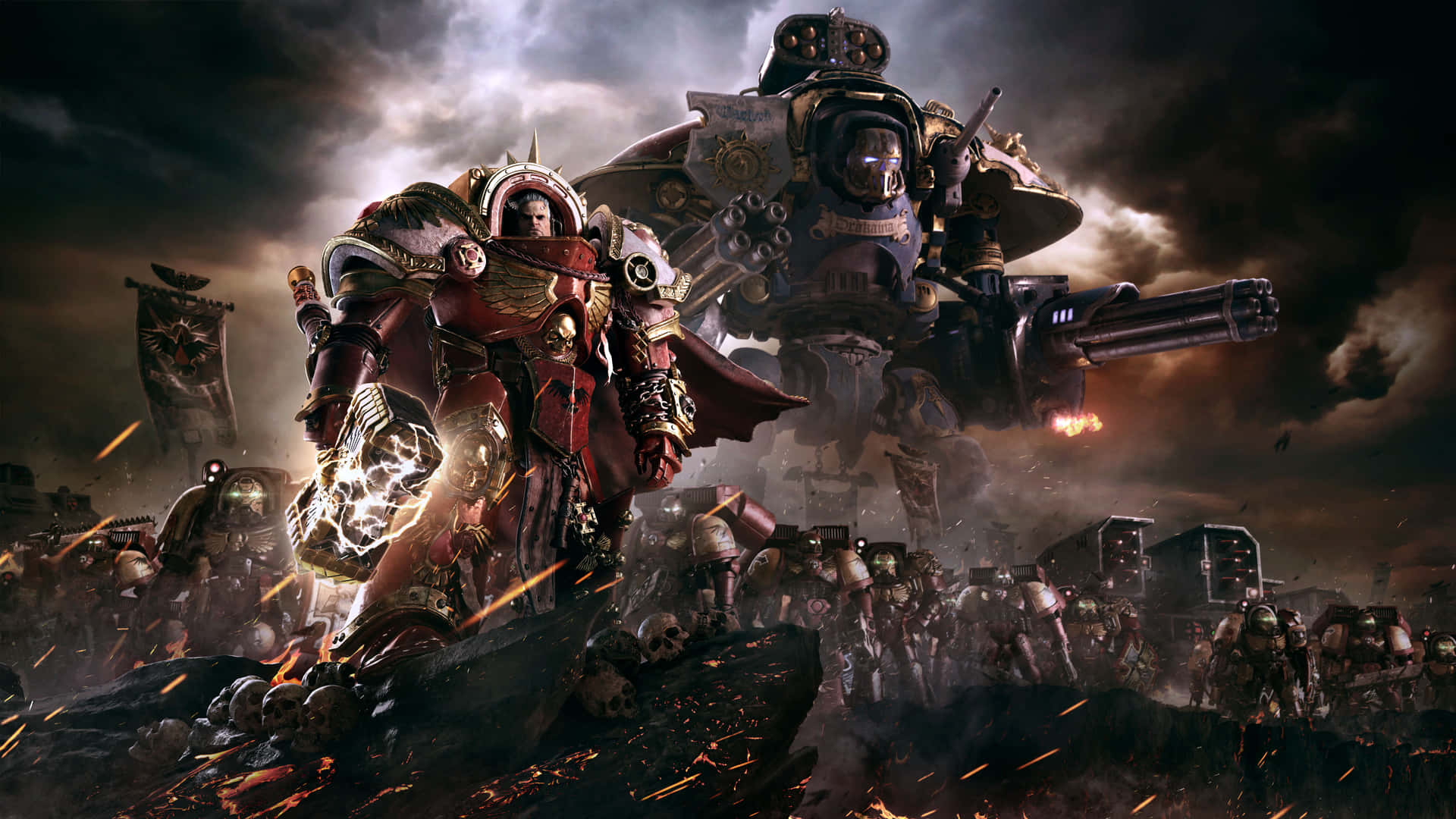 "A Hero's Call to War - Join the fight with Warhammer 4k" Wallpaper