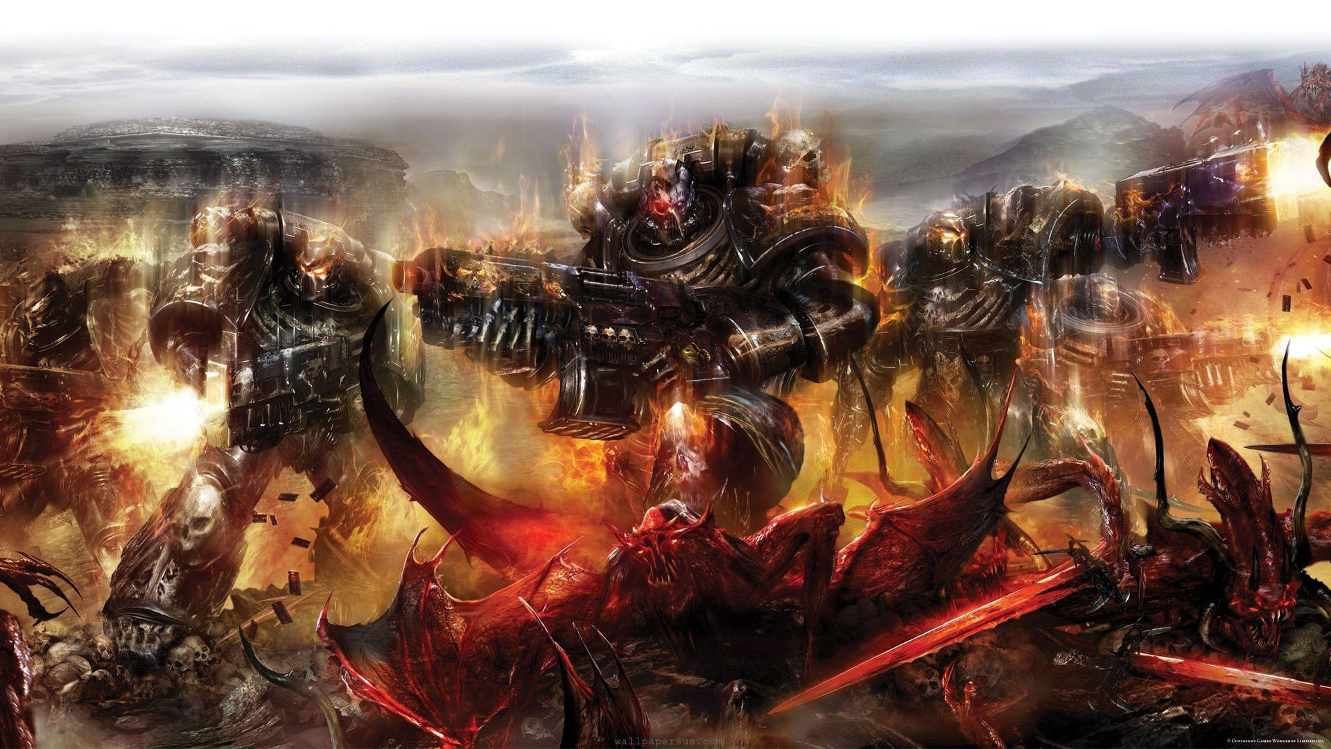 Warhammer Three Warriors Wallpaper