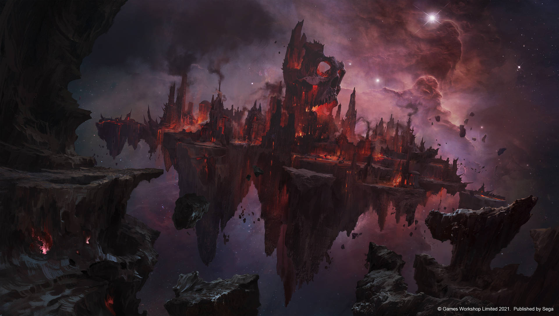 Warhammer Total War Iii Demonic Fortress Wallpaper