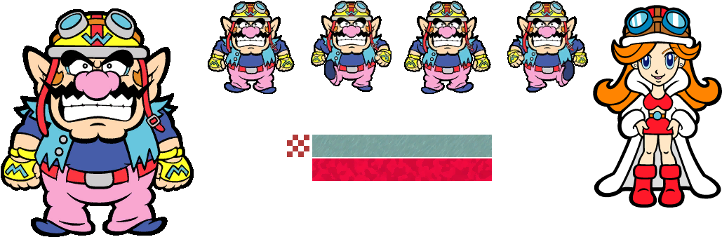 Wario_and_ Mona_ Animated_ Characters PNG
