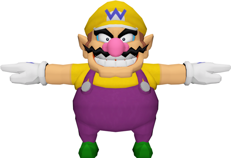 Wario Character Pose PNG
