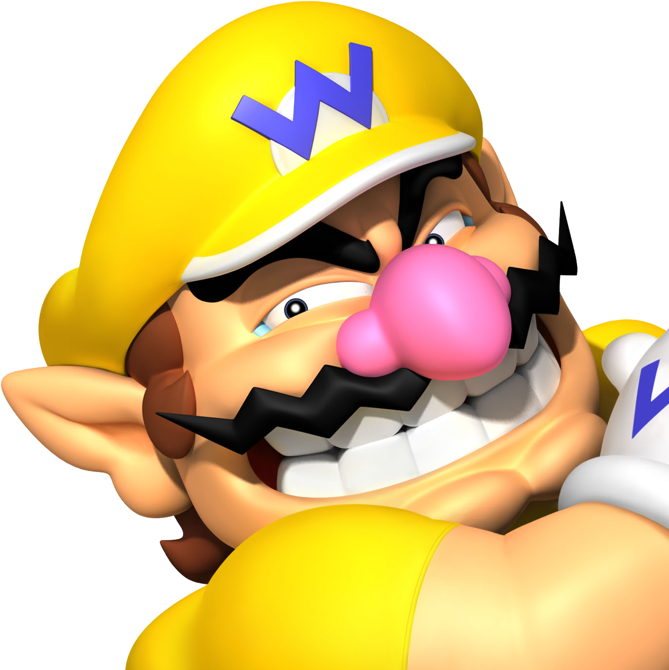 Wario Grinning Character Portrait PNG