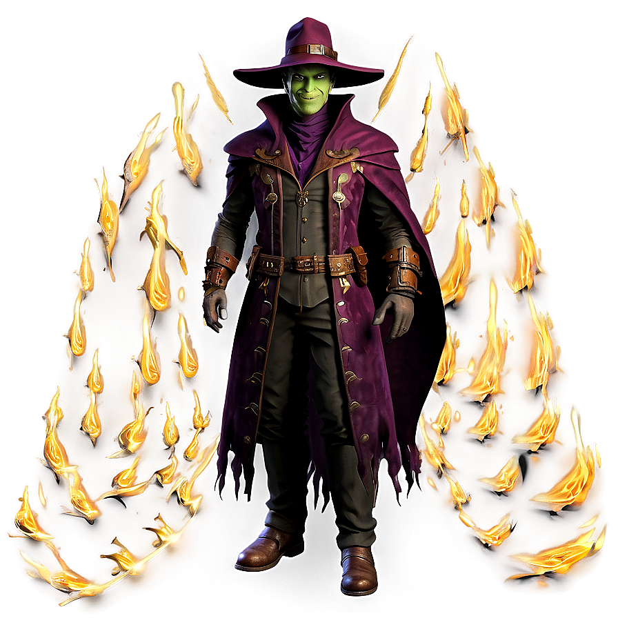 Warlock Costume Png 06242024 PNG