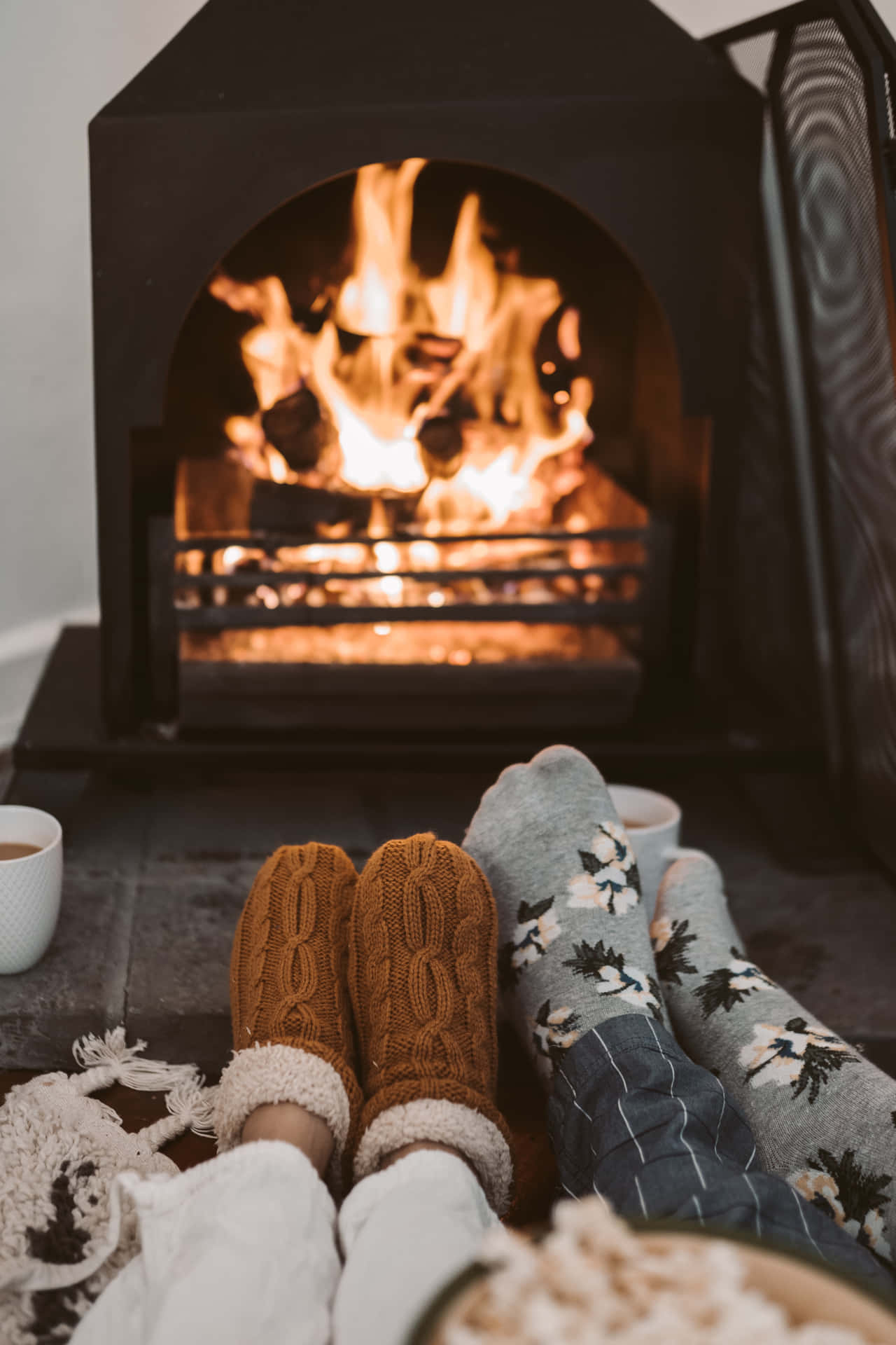 Warm And Inviting Fireplace Background