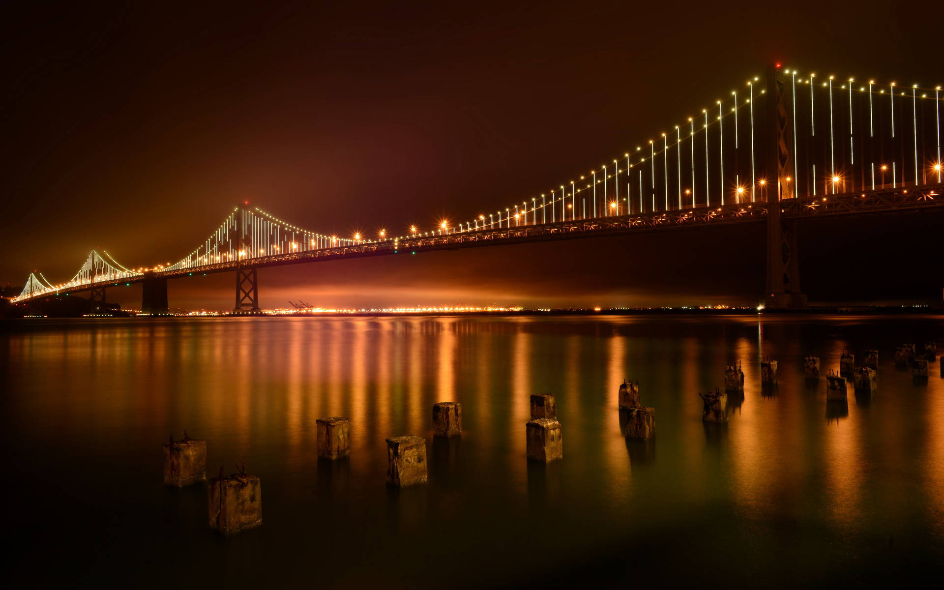 Warm Bay Bridge San Francisco Photography Picture