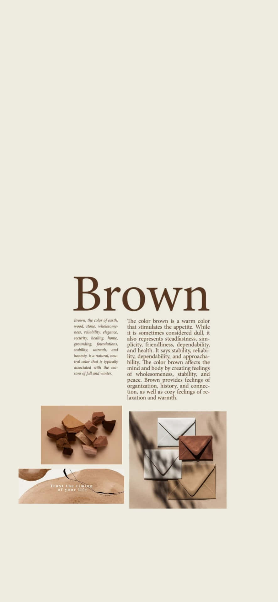 Warm Brown Aesthetic Collage Wallpaper