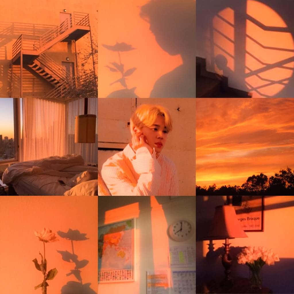 Warm Hues Collage Aesthetic Wallpaper