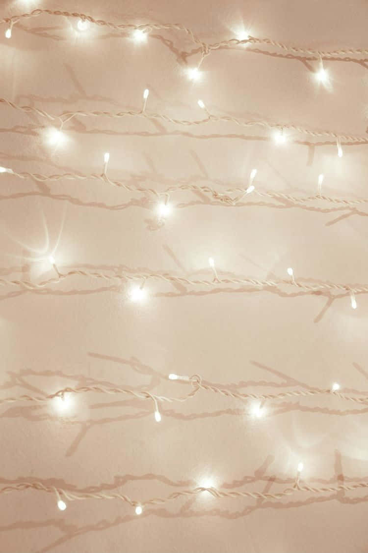 Warm Twinkle Lights Aesthetic Wallpaper