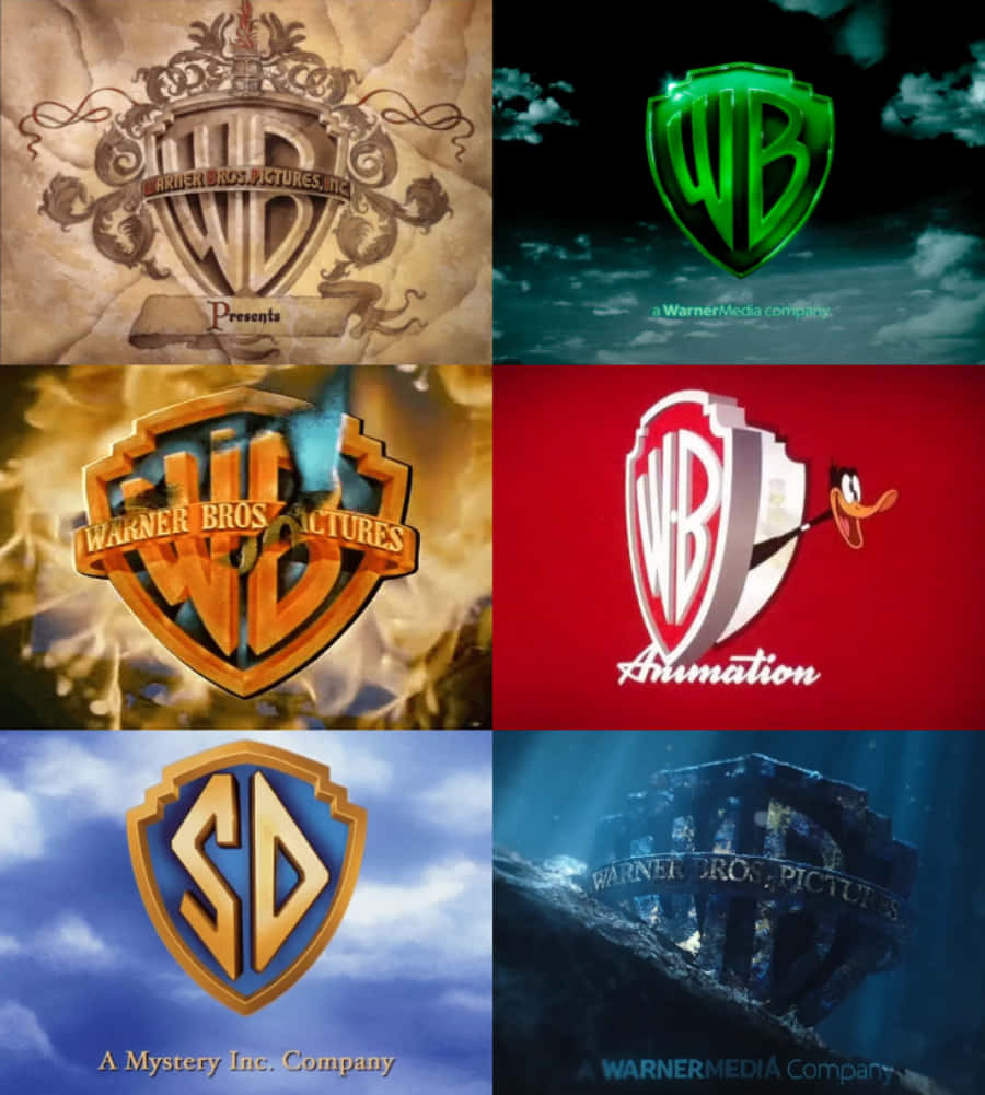 Warner Bros Kollage Billed Tapet: En kollage af Warner Bros tegn og scener.