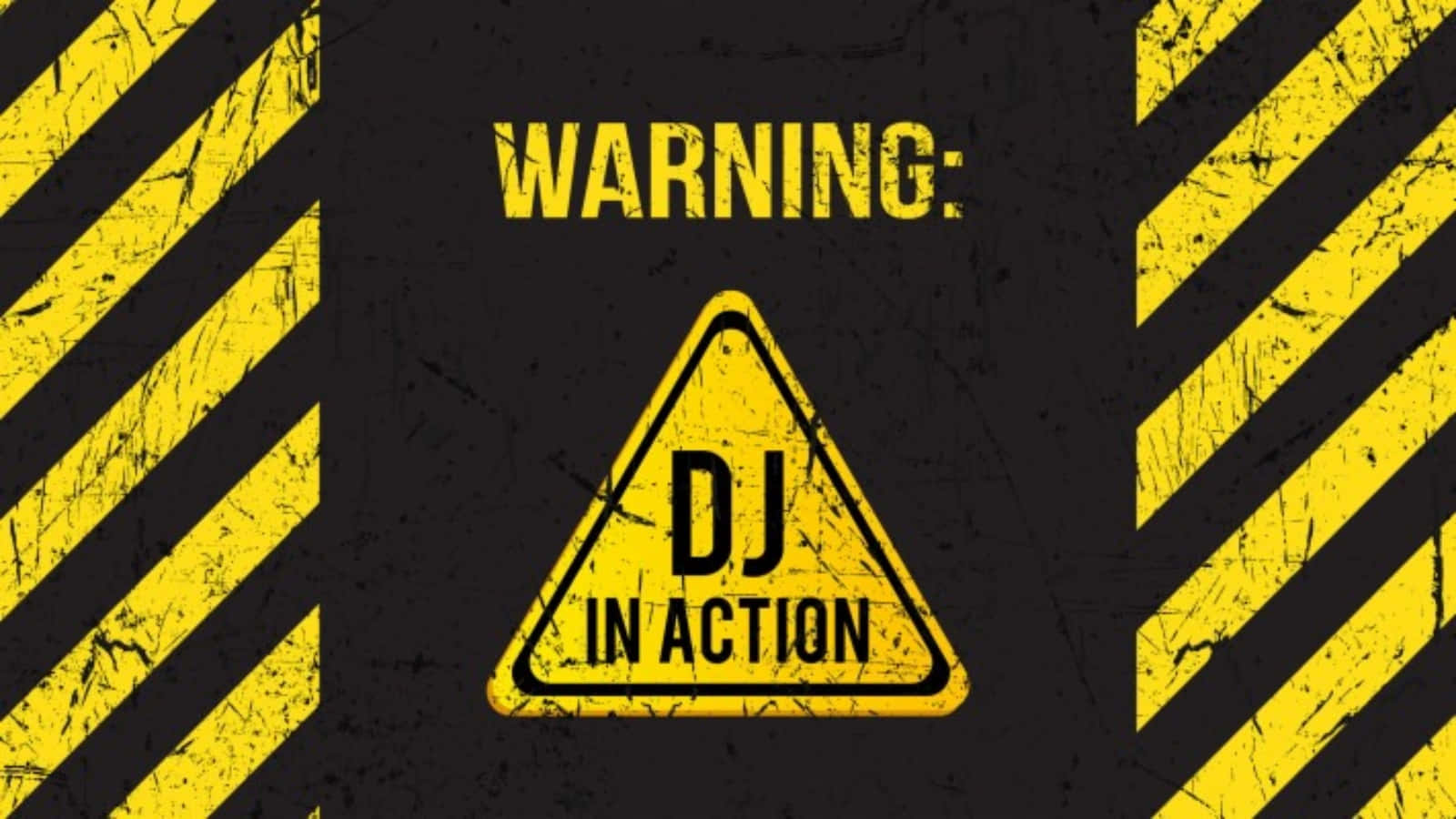 DJ In Action Warning Wallpaper