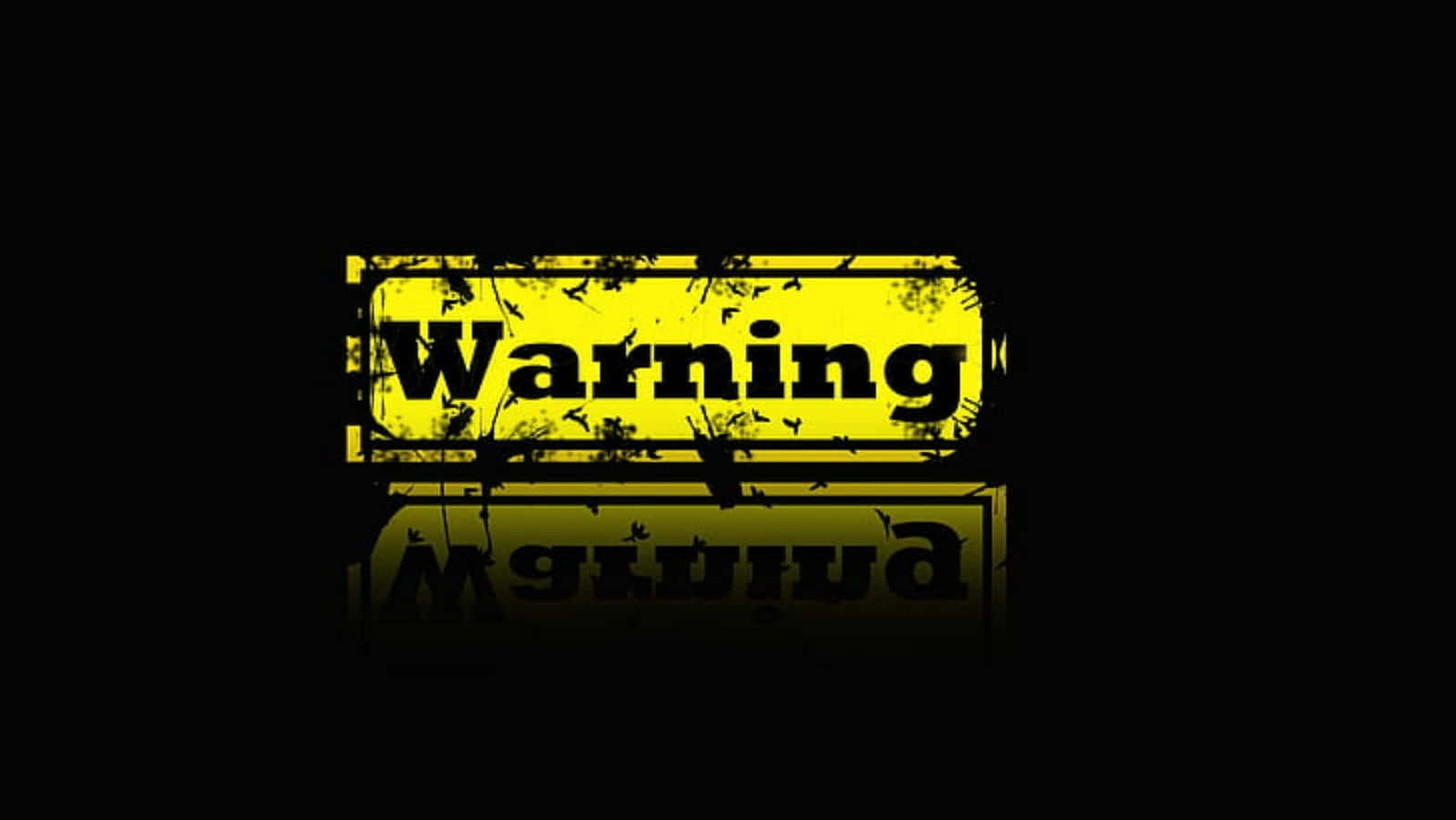 Yellow Warning Sticker Wallpaper