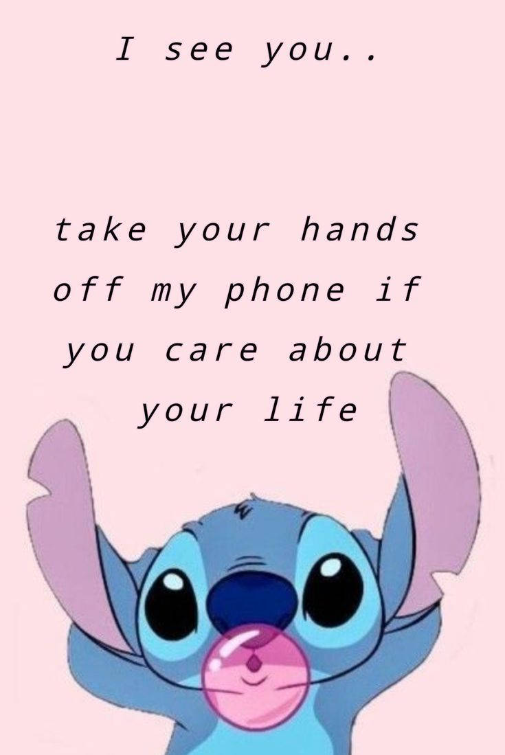 Warning Quote Stitch Phone Wallpaper
