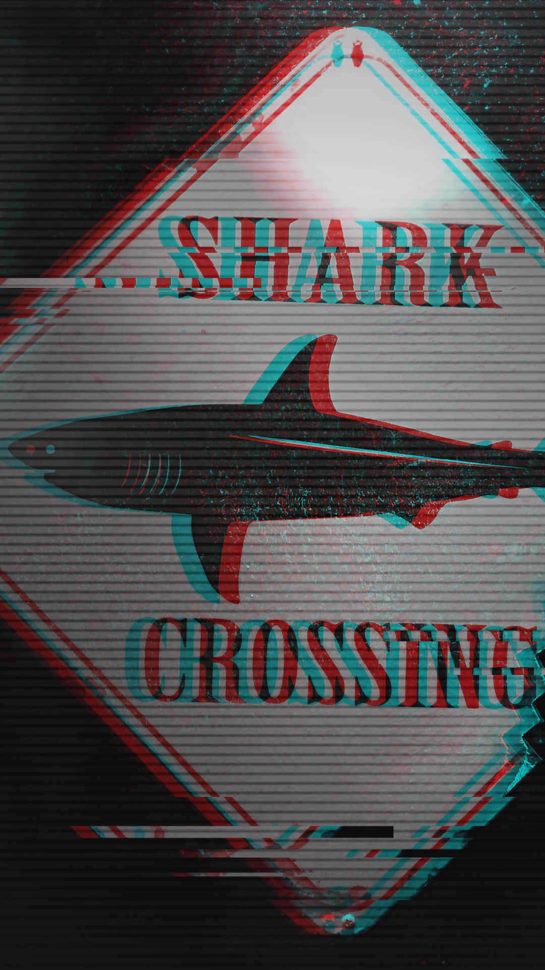Advarsel Tegn Sort Shark Abstract? Wallpaper