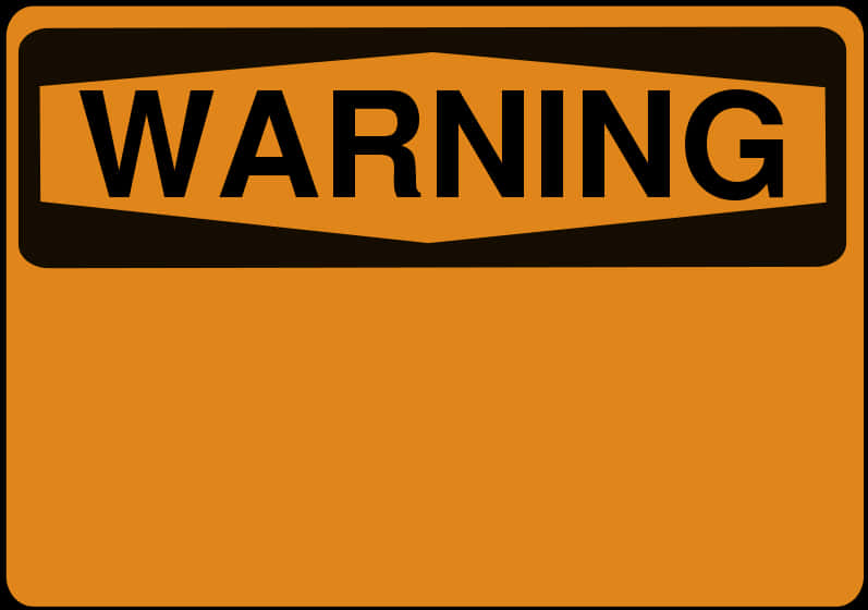 Warning Sign Orange Black PNG