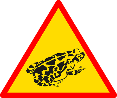 Warning Sign With Snake Graphic PNG