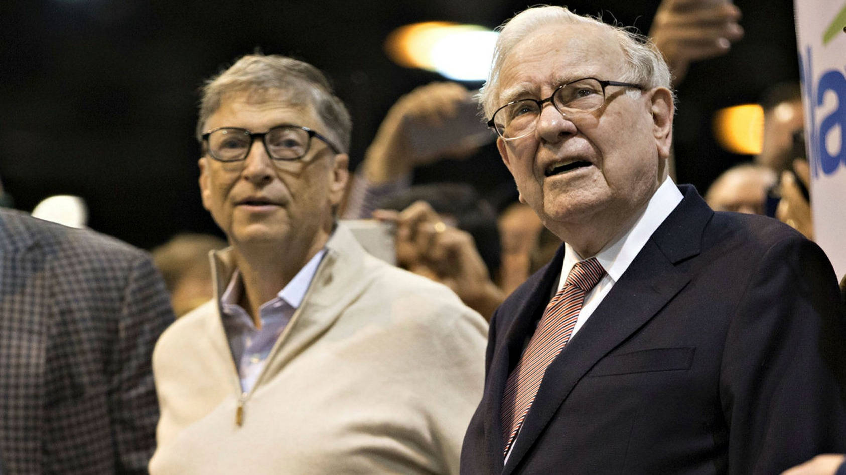 Warren Buffett Bill Gates Candid Photo Picture