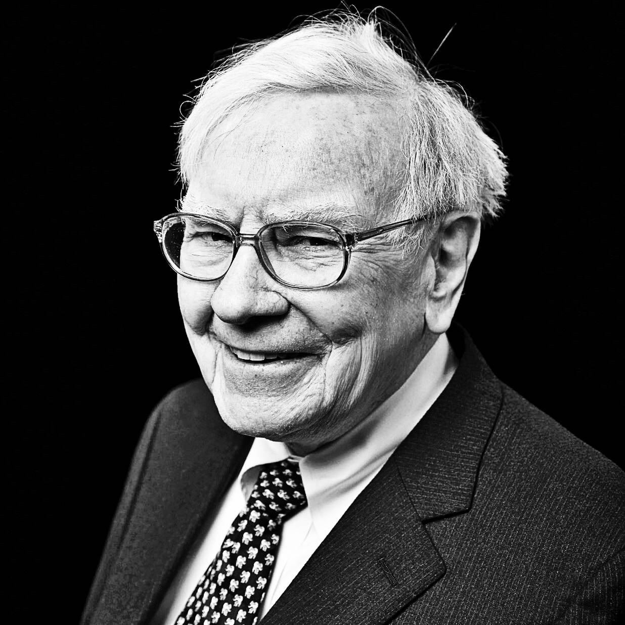 Warren Buffett Smiling Black And White Photography Wallpaper