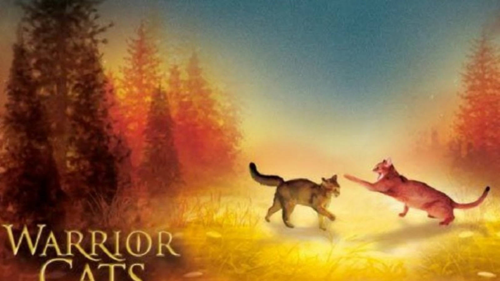 Warrior Cats Playing In A Forest Wallpaper