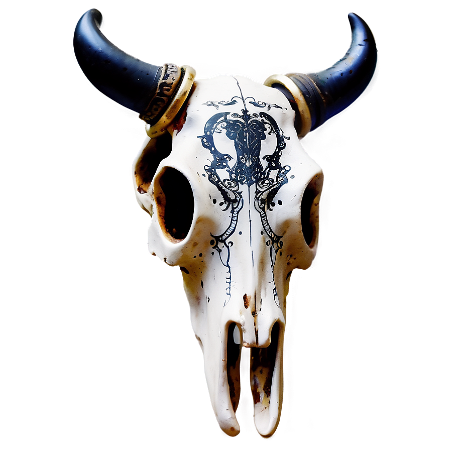 Warrior Cow Skull Png 06132024 PNG