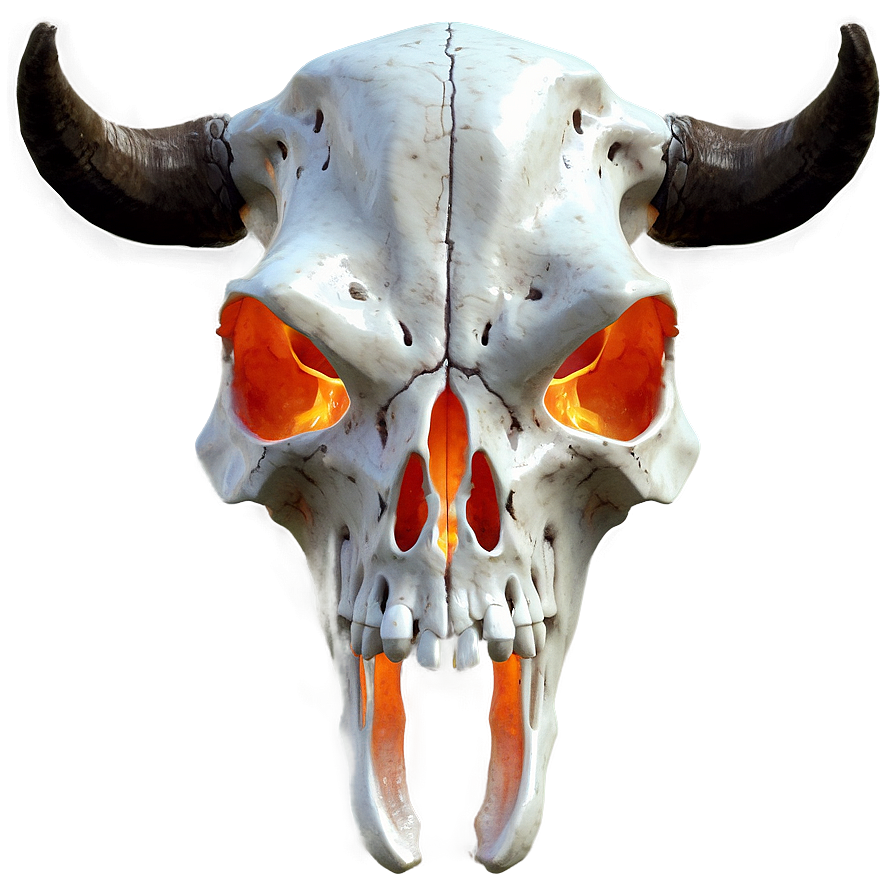 Warrior Cow Skull Png 06132024 PNG