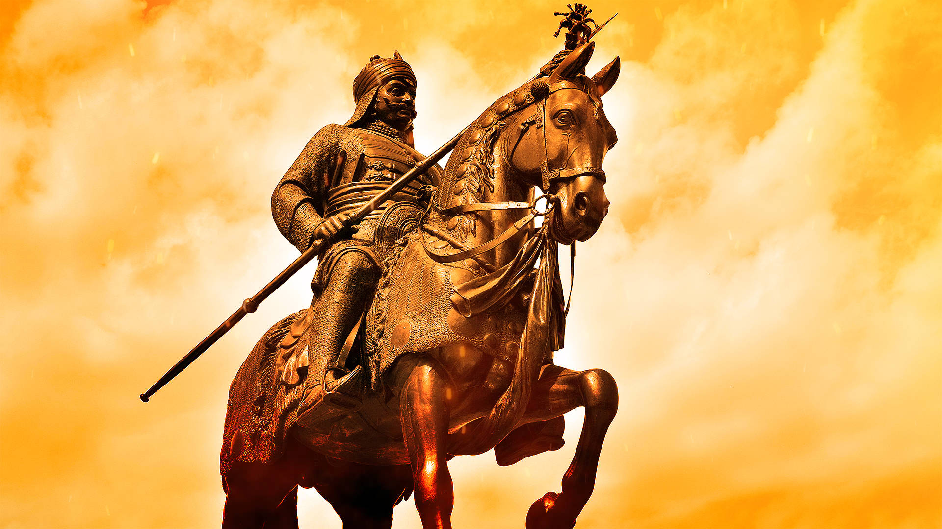Kriger Hest Statue Rajputana HD Tapet Wallpaper
