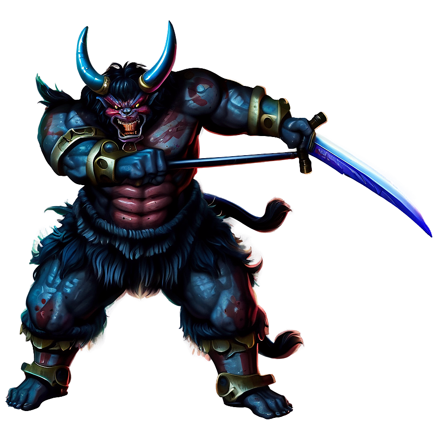 Warrior Oni With Naginata Png 62 PNG