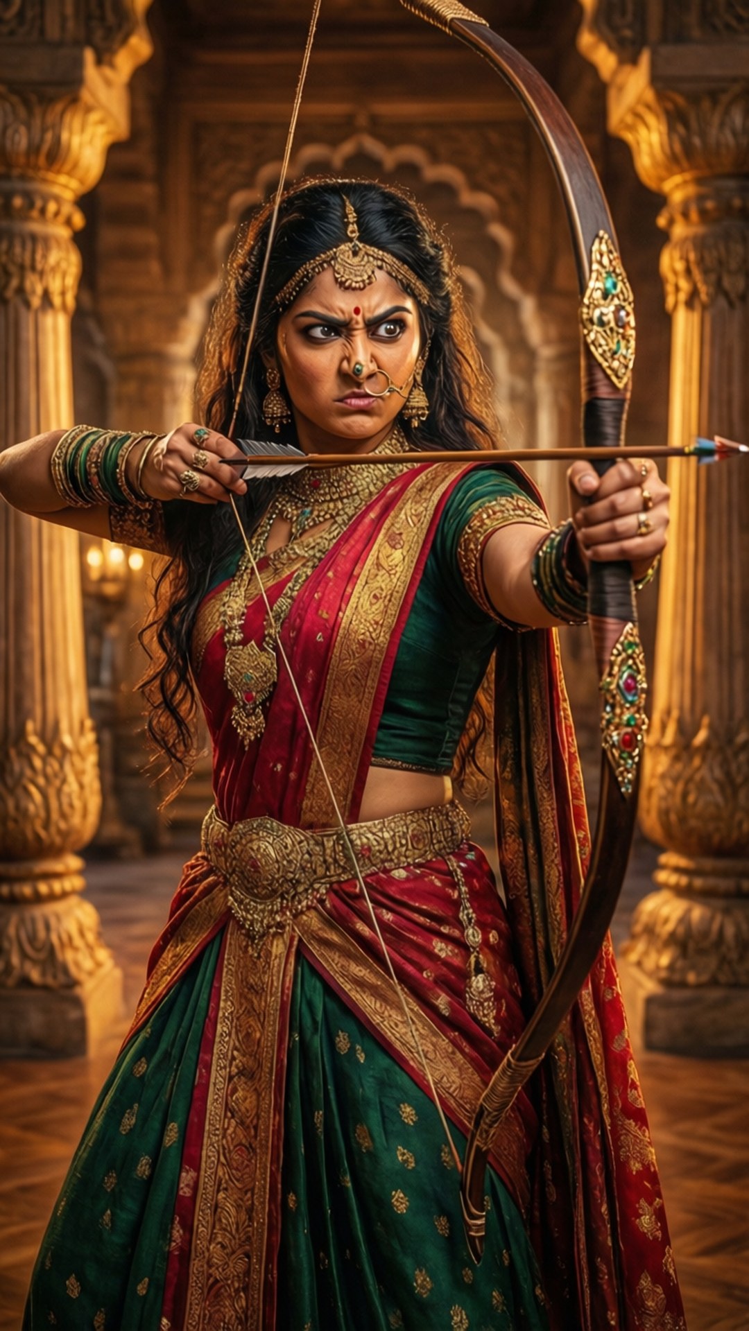 Portrait of Devasena as a warrior queen