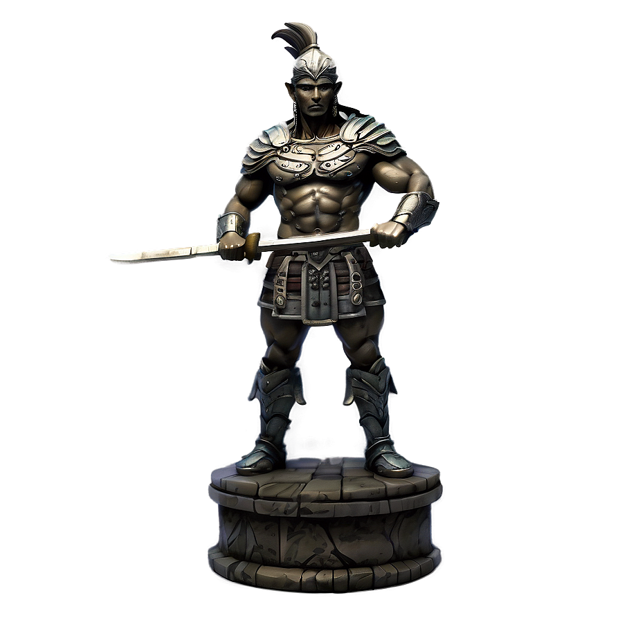 Warrior Statue Png 05242024 PNG