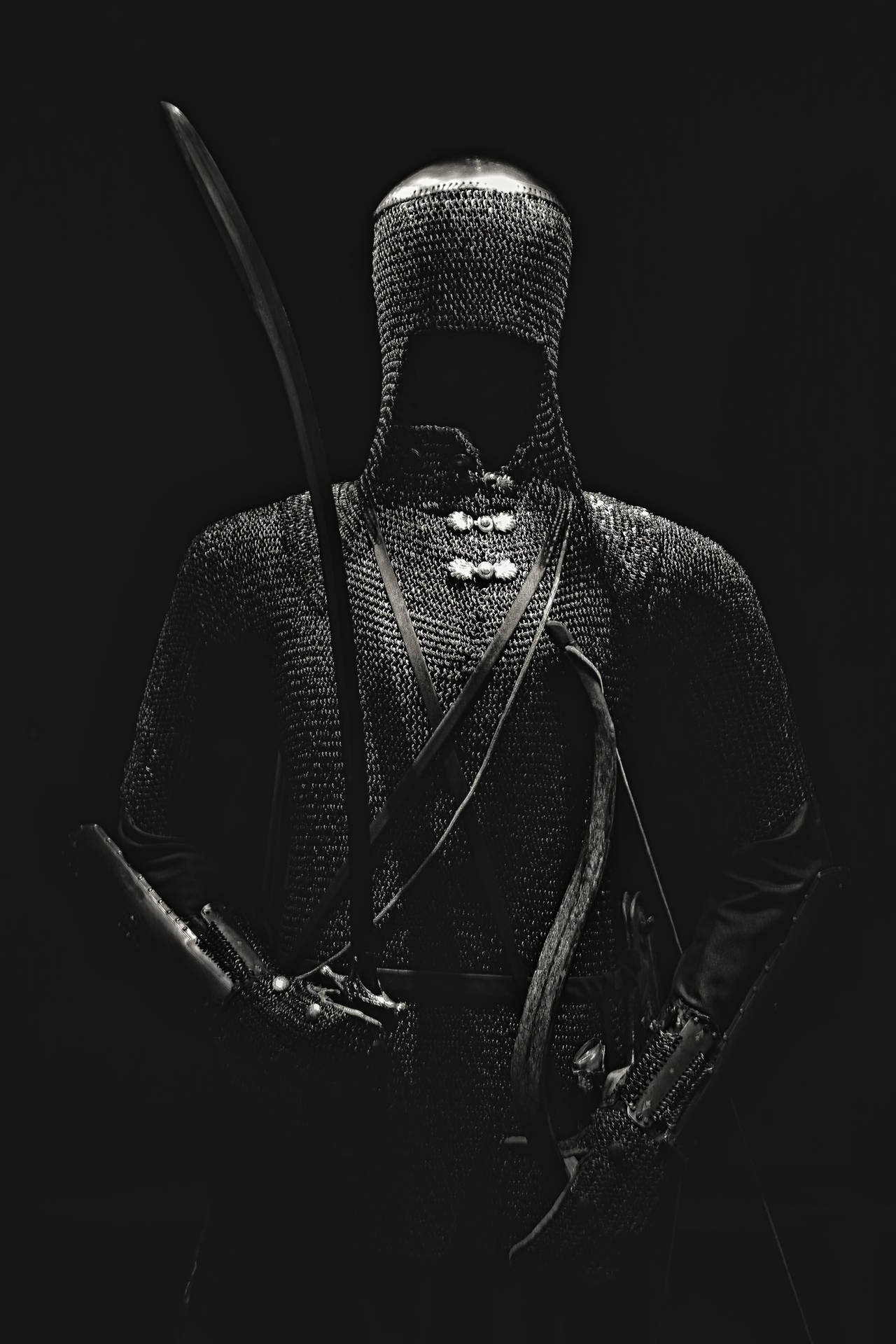 Warrior Suit In Black Wallpaper