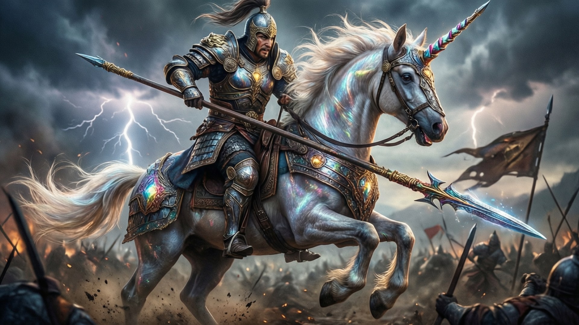 Warrior Unicorn Bakgrundsbilder