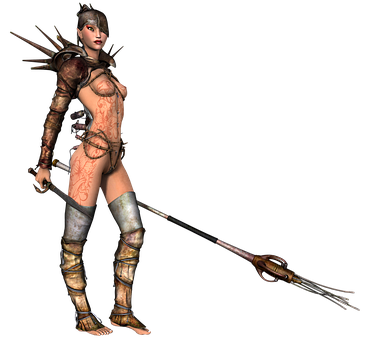 Warrior Woman Fantasy Art PNG