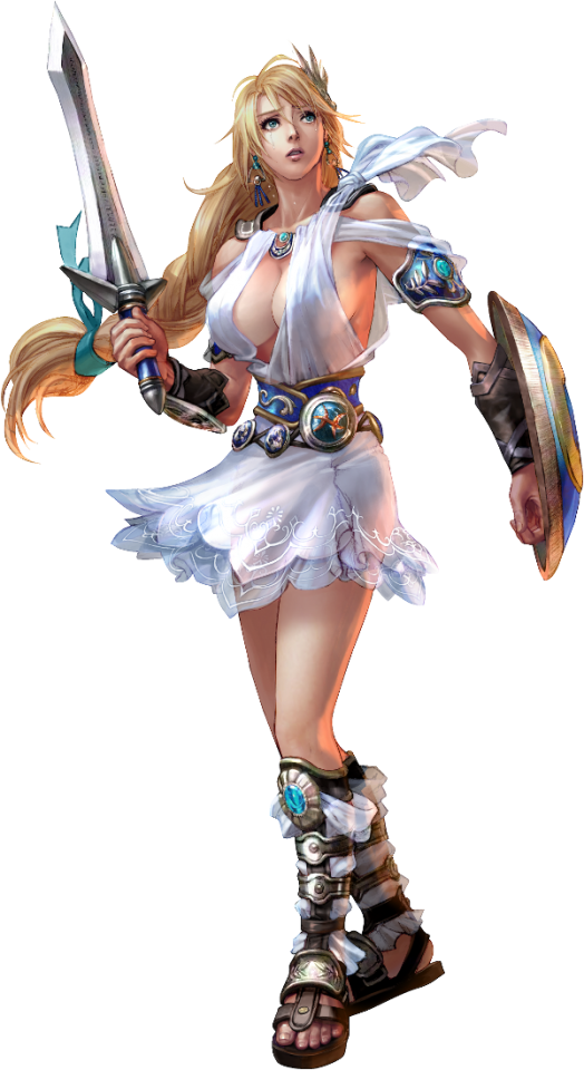 Warrior Woman Fantasy Character Art PNG