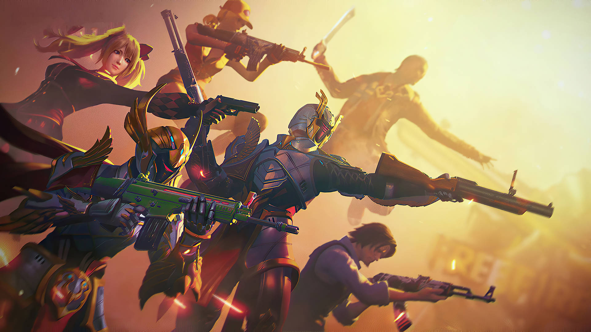 Warriors With Weapons Free Fire 2020 Wallpaper