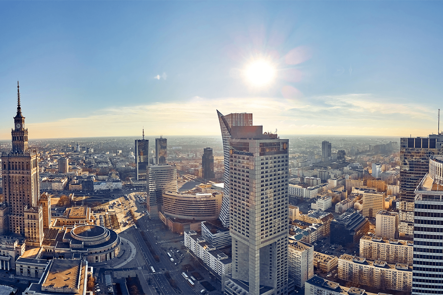 Warsaw Cityscape Sunrise