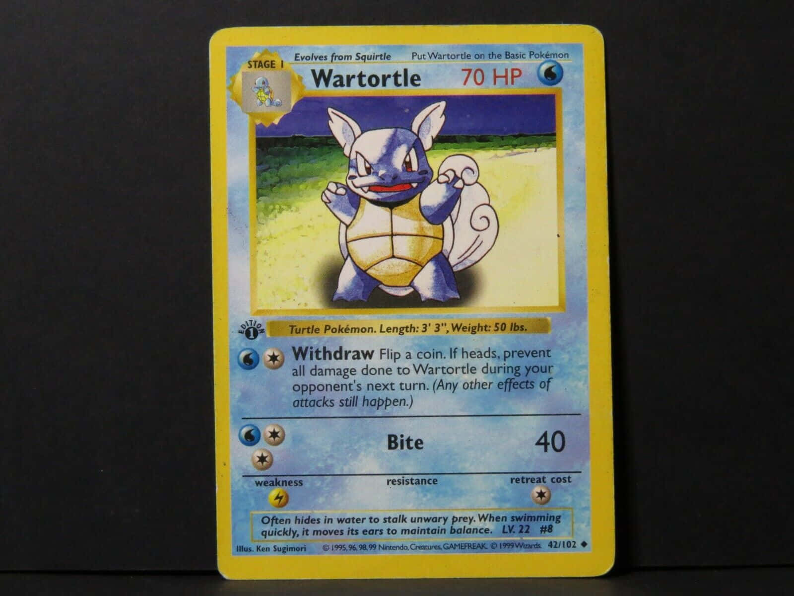 Wartortle Pokémon Card Wallpaper