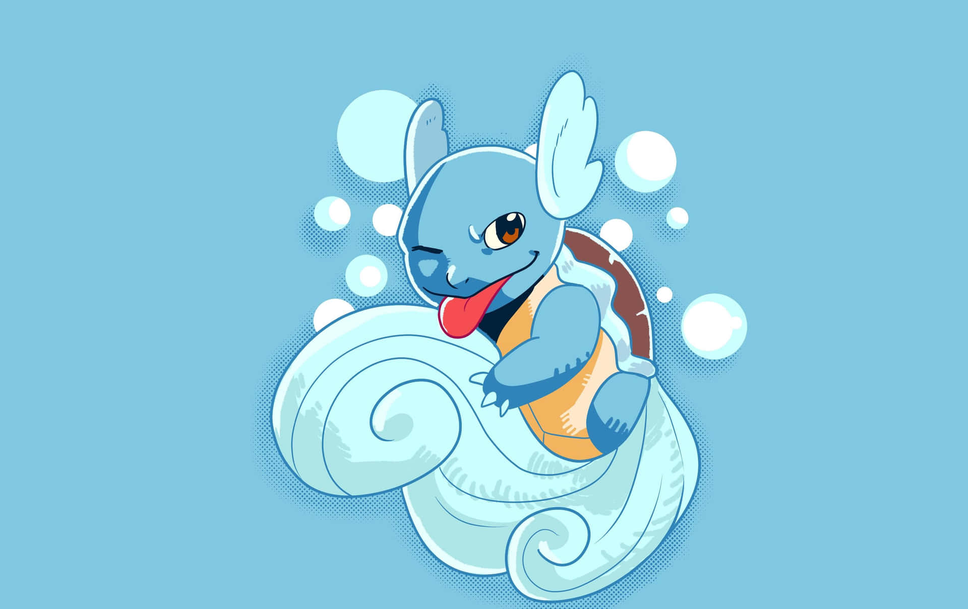 Wartortle Sticking Tongue Out Wallpaper