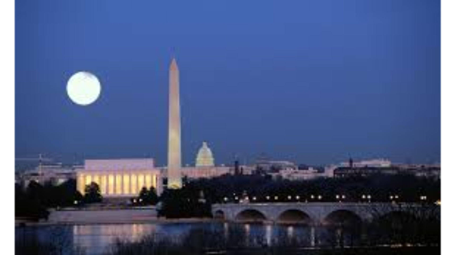 Washington, DC Full Moon Wallpaper