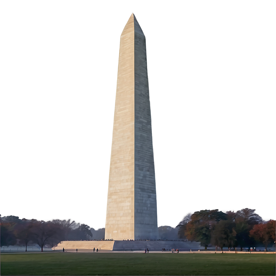 Washington Monument Foggy Morning Png Ekh PNG