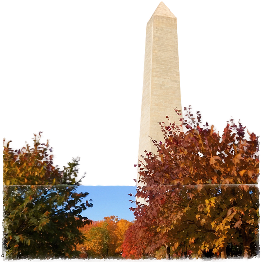 Washington Monument In Autumn Png Lvd PNG