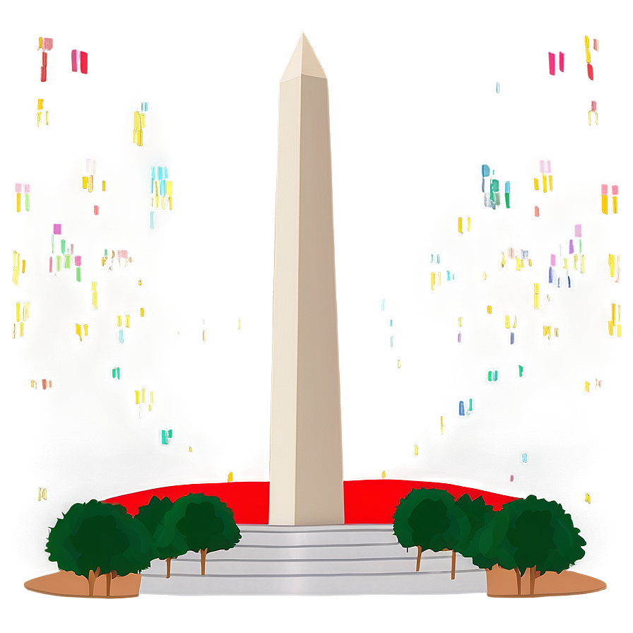 Washington Monument In Bold Colors Png 06202024 PNG
