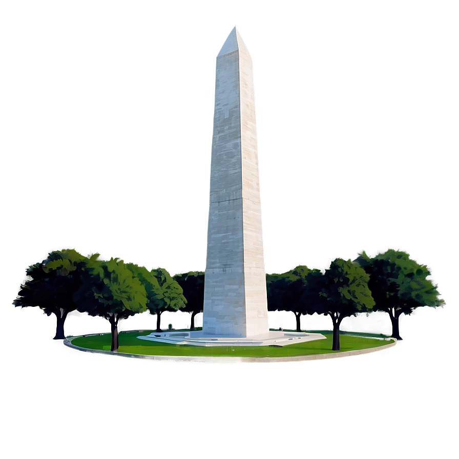 Washington Monument In Bold Colors Png Fte PNG
