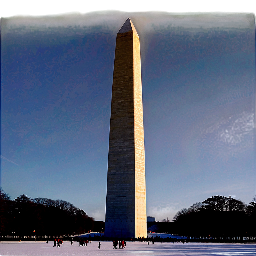 Washington Monument In Winter Wonderland Png 59 PNG