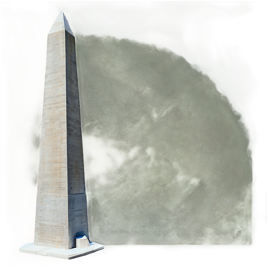 Washington Monument With Clouds Background Png Wmh76 PNG