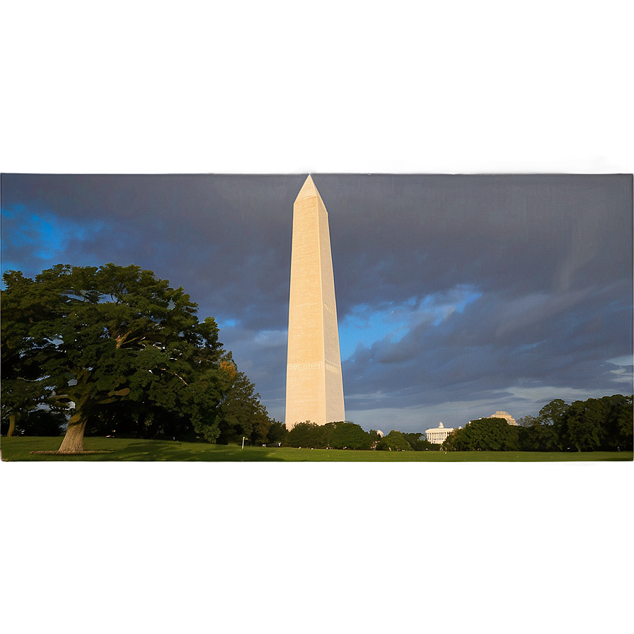 Washington Monument With Rainbow Background Png Evm14 PNG