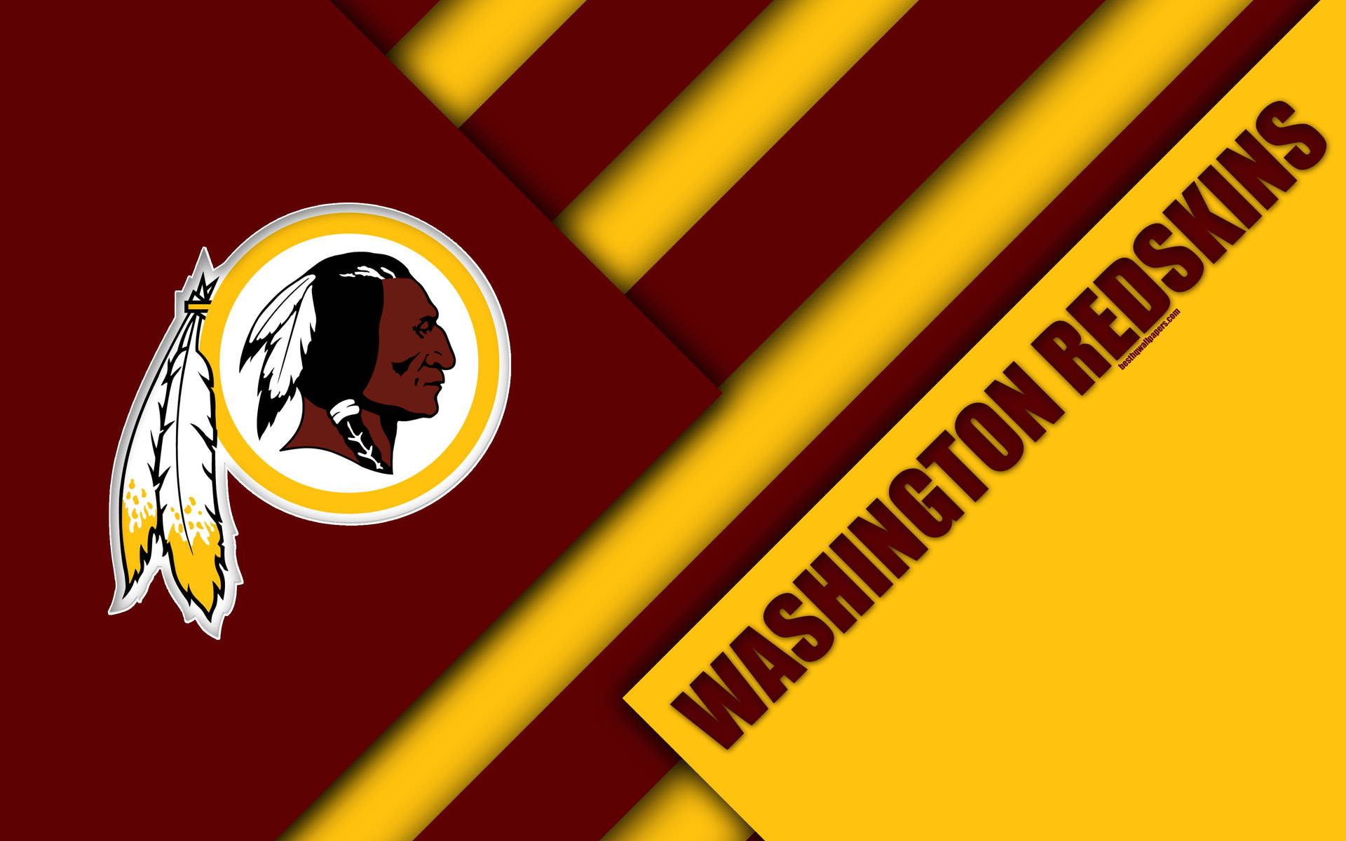 Logodella Squadra Di Football Americano Washington Redskins Della Nfl. Sfondo