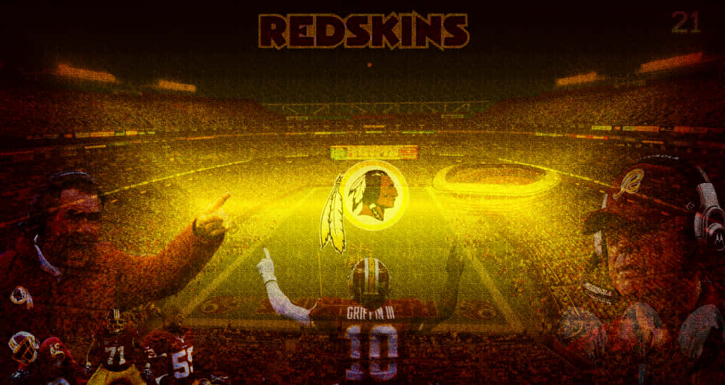 Iwashington Redskins Spelar På En Arena. Wallpaper