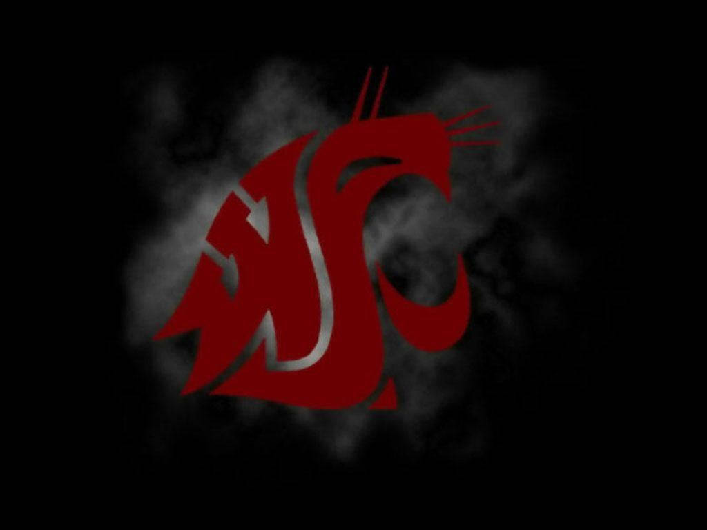 Fundoescuro Com O Logo Da Universidade Do Estado De Washington. Papel de Parede