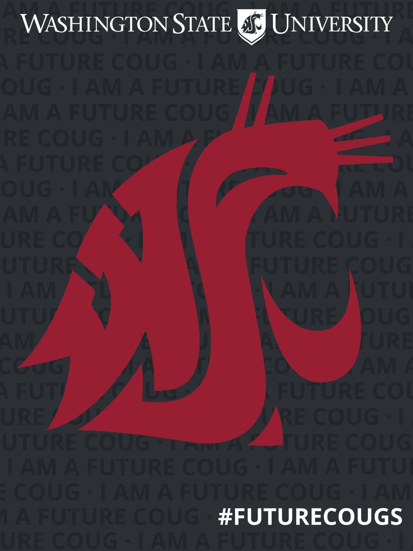 Retratode Los Cougars Rojos De La Universidad Estatal De Washington Fondo de pantalla