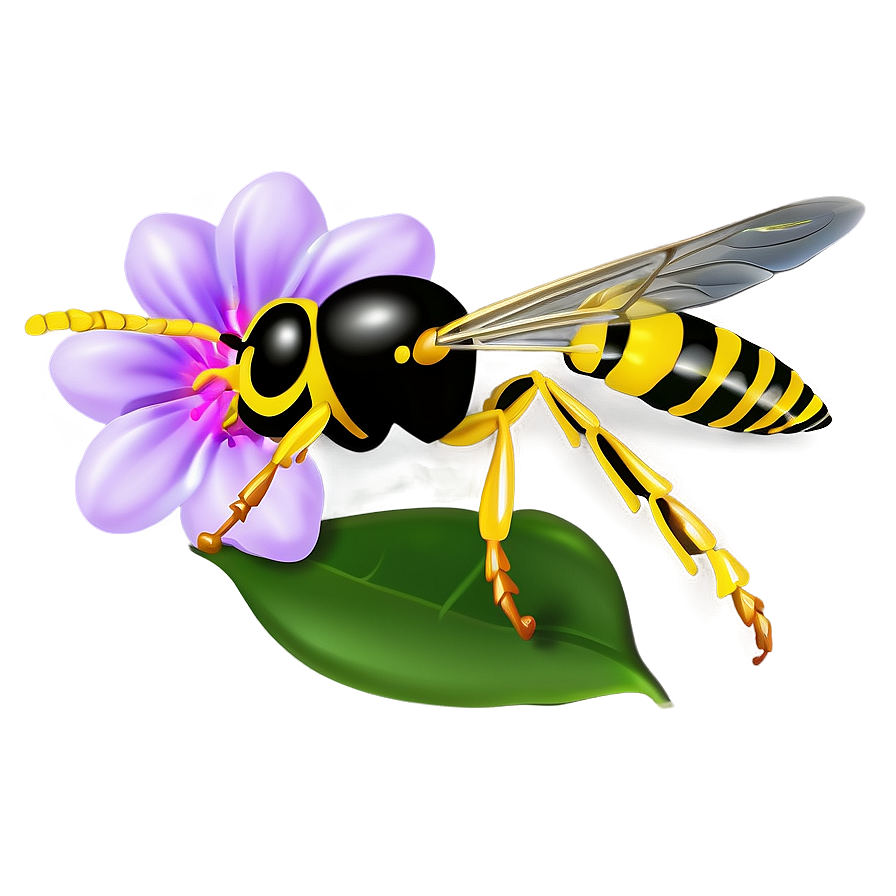 Wasp On Flower Png Rat73 PNG