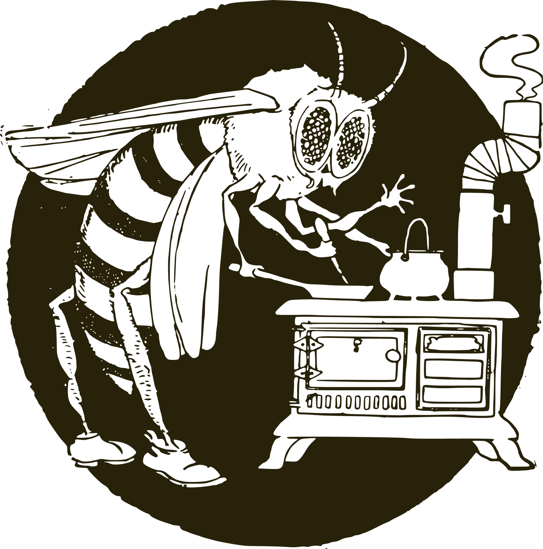 Wasp Scientist Cartoon PNG